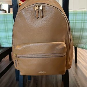 Coach leather backpack. See measurements.